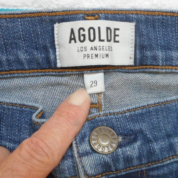 AGOLDE Jeans Size 29 Skinny Distressed Denim - Picture 15 of 15